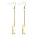 Personalized Stainless Steel Name Dangle Earrings - Elegant Custom Jewelry for Women