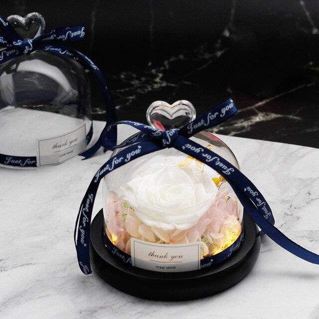 Captivating Glass Rose Lamp in Elegant Dome - A Cherished Emblem of Love