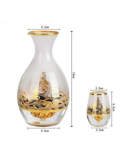 Opulent Asian Elegance - Golden Foil Wine Set Experience