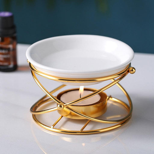 European Metal Aromatherapy Diffuser with Chic Geometric Style