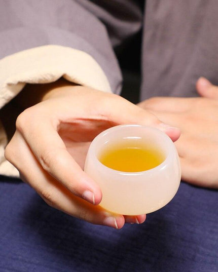 Elegant Custom Jade Porcelain Tea Cup - Handcrafted Luxury