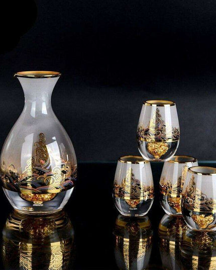 Opulent Asian Elegance - Golden Foil Wine Set Experience