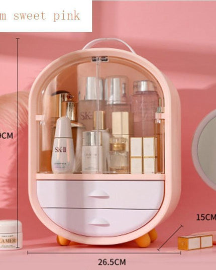 Elegant Makeup and Jewelry Storage Solution with Spacious Organization Compartments