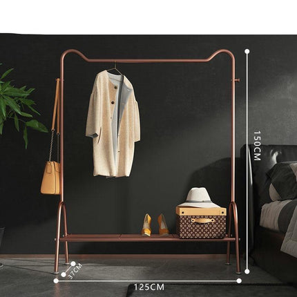 Chic Golden Steel Pipe Garment Drying Rack for Stylish Home Organization
