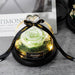 Luxurious Glass Rose Dome Lamp - Elegant Gift for Valentine's Day