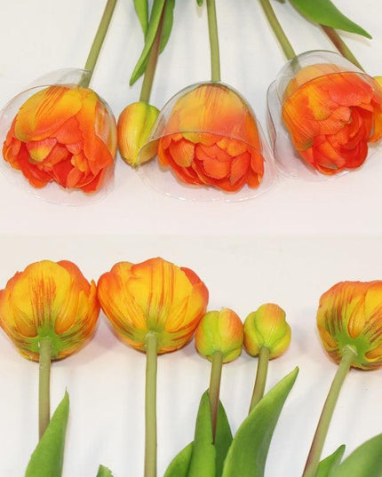 Luxe Artificial Tulip Display - Stunning 40CM Faux Floral Arrangement for Elegant Home Accents