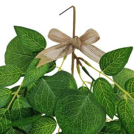 Botanical Elegance: Eucalyptus & Willow Leaf Rattan Wall Art