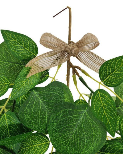 Botanical Elegance: Eucalyptus & Willow Leaf Rattan Wall Art