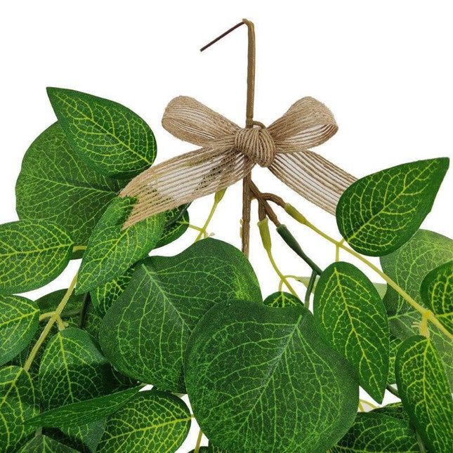 Botanical Elegance: Eucalyptus & Willow Leaf Rattan Wall Art