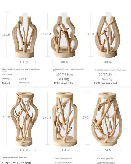 Artisan-crafted Wooden Vase for Stylish Home Accents