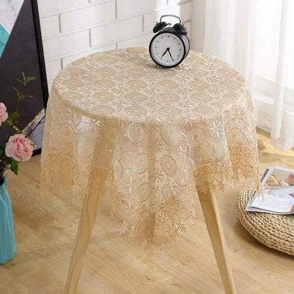 Sophisticated Lace Table Cover - Beautifully Embroidered Home Accent for Elegant Entertaining