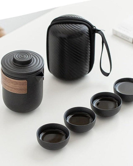 Elegant Travel Ceramic Kung Fu Tea Set for Discerning Tea Lovers