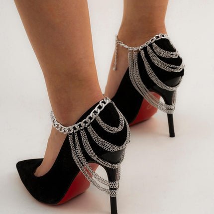 Stylish Layered High Heel Charm Anklet for Fashion Enthusiasts