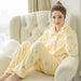 Women's Winter Flannel Sleepwear with Lapel Cardigan