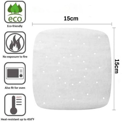 Sustainable 100-Count 9-Inch Square Air Fryer Parchment Liners