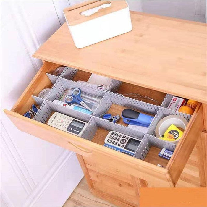 Refined Plastic Drawer Separator Set - Elegant Home Storage Solution