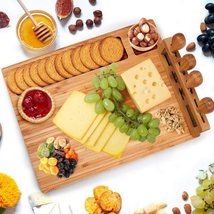 Elevate Your Culinary Experience with our Premium Bamboo Cheese Board Set
