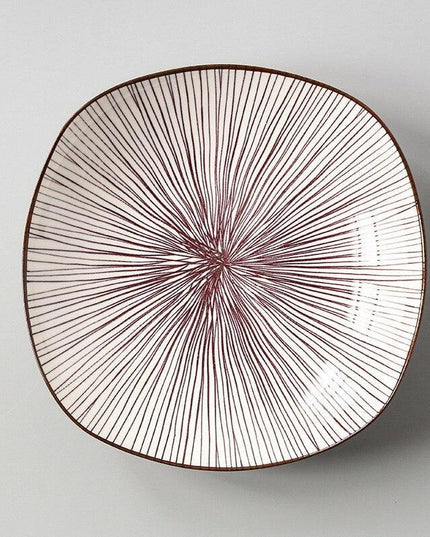 Handcrafted Japanese Square Ceramic Plate: Exquisite Table Artistry