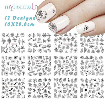 Winter Wonderland Russian Nail Art Decals
