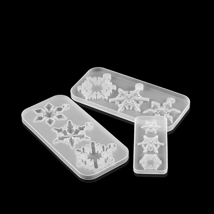 Festive Snowflake Silicone Mold Kit for Crafting Elegant Christmas Jewelry and Decorations