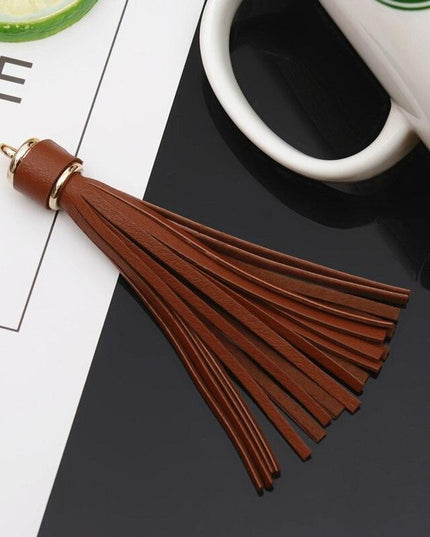 Vibrant 5-Piece Faux Leather Tassel Fringe Set for Creative Jewelry and Craft Projects
