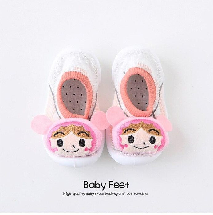 Baby's Non-Slip Cotton Socks with Rubber Soles