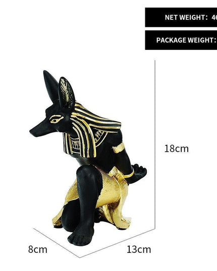 Anubis Wine Rack Sculpture - Stunning Resin Art Piece for Wine Connoisseurs and Culture Enthusiasts