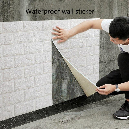 3D self-adhesive stereo wall with brick pattern 70 cm X 77 cm, waterproof, anti-collision - Très Elite