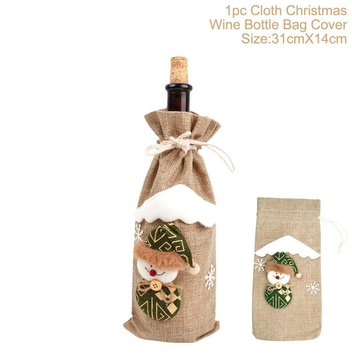Joyful Christmas Wine Bottle Sleeve for Festive Holiday Delight