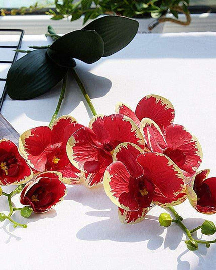 Realistic White Orchid - Premium Faux Flower for Elegant Home & Event Decor