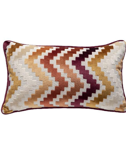 Velvet Zigzag Accent Pillow Covers - Stylish Home Decor Collection