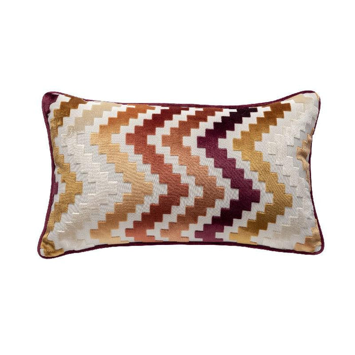 Velvet Cushion Cover Soft Pillow Cover Zigzag