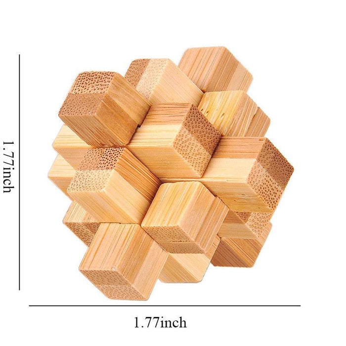 Wooden Lu Ban Lock Puzzle: Educational Brain Teaser for Developing Minds - Logic and Intelligence Wood Puzzle: Fun Learning Toy for All Ages