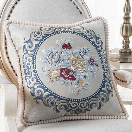 Floral Elegance Handcrafted Decorative Pillow Cover