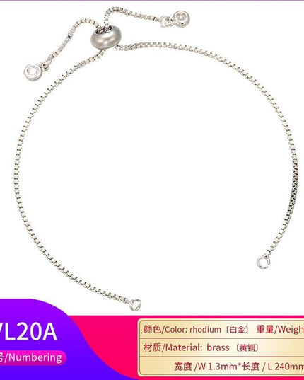 Sophisticated Customizable Brass and Rhinestone Chain for Stunning DIY Bracelet Designs