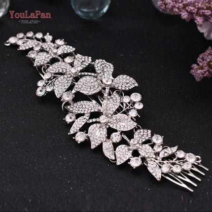 Glamorous Indian Bridal Rhinestone Tiara and Floral Hairpiece Collection for Wedding Splendor