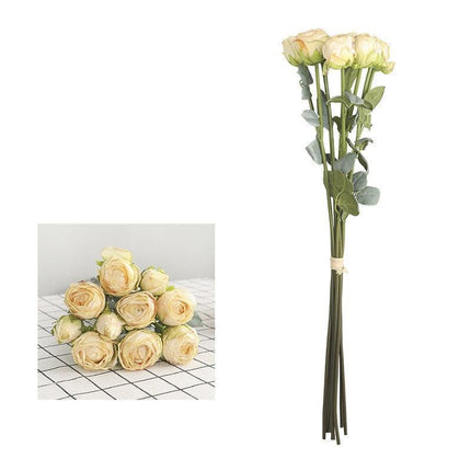 Opulent Silk Rose Bouquet: Stunning Botanica Florals for Elegant Home Accents