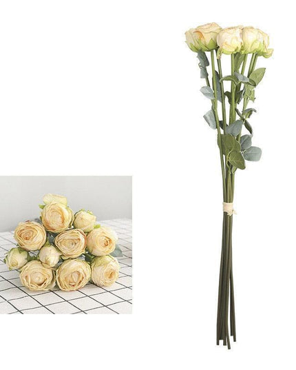 Opulent Silk Rose Bouquet: Stunning Botanica Florals for Elegant Home Accents
