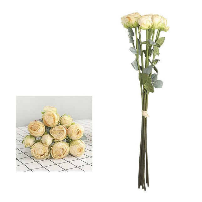 Opulent Silk Rose Bouquet: Stunning Botanica Florals for Elegant Home Accents