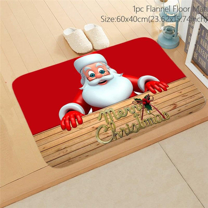 Holiday Cheer Christmas Outdoor Welcome Mat for Festive Home Entrances