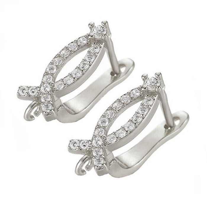 Stunning Handmade Gold & Silver Earring Hooks Adorned with Dazzling Austrian Crystals - Eco-Friendly Luxury Jewelry