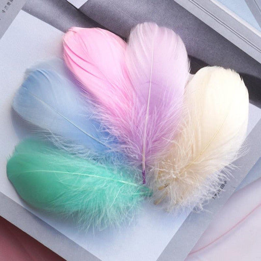 Opulent 100-Piece Assorted 8-12 cm Goose Feathers - Wedding, Fashion, and DIY Delights