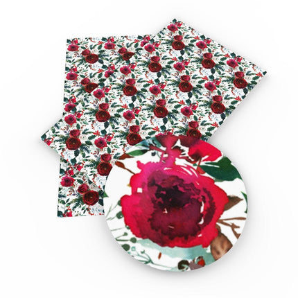 Vibrant Floral and Rainbow Synthetic Leather Crafting Set: Unlock Your Creativity