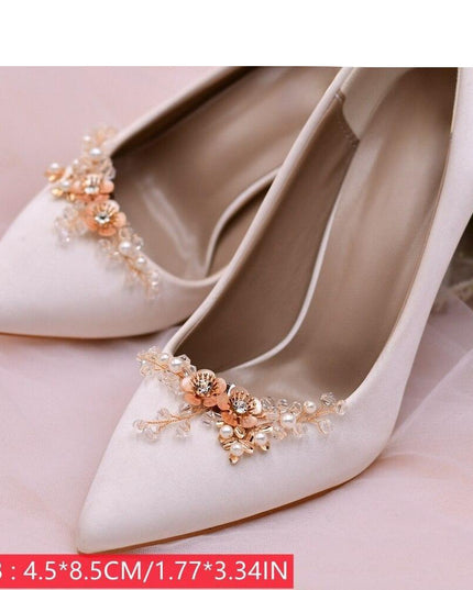 Bridal Rhinestone Footwear Clips - Luxurious Wedding Accessories for Elegant Shoes