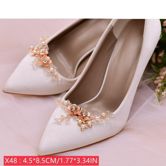 Sparkling Rhinestone Bridal Shoe Clips - Elegant Wedding Shoe Decoration