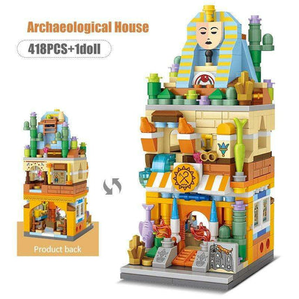 Friends Cityscape Imagination Builder: Eco-Friendly Miniature House Brick Set for Kids
