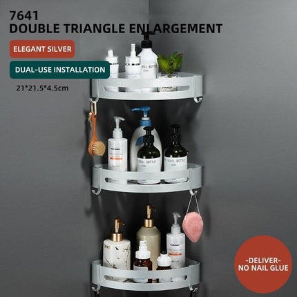 Stylish Wall-Mounted Bathroom Organizer in Premium Space Aluminum: A Luxurious Storage Solution