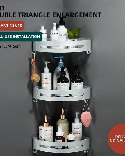 Stylish Wall-Mounted Bathroom Organizer in Premium Space Aluminum: A Luxurious Storage Solution