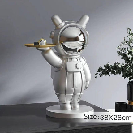 Galactic Astronaut Key Organizer: Stylish Space-Themed Decorative Tray for Home