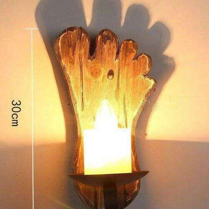 Vintage Wooden Wall Sconce - Classic LED Light Fixture for Home and Hospitality Spaces